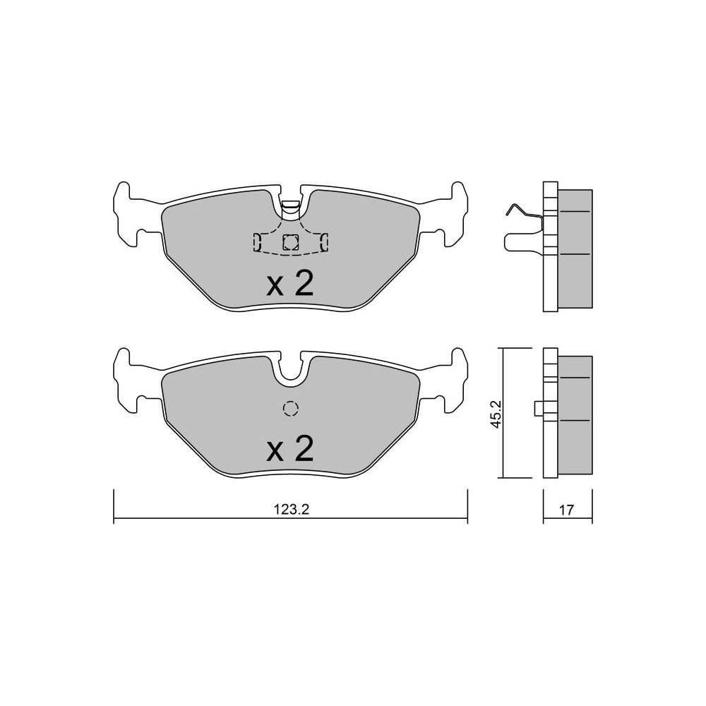 Pastilhas de travão traseiras GT2i Club para BMW 3 III Cabrio (E36) 3.0 i 232hp 1993-03-01-1999-11-01Array