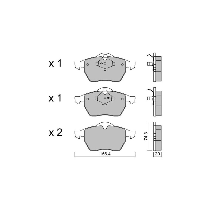 Pastilhas de travão dianteiras GT2i Club para AUDI A4 I (8D2, B5) 2.8 quattro 194hp 1994-11-01-2001-12-01Array