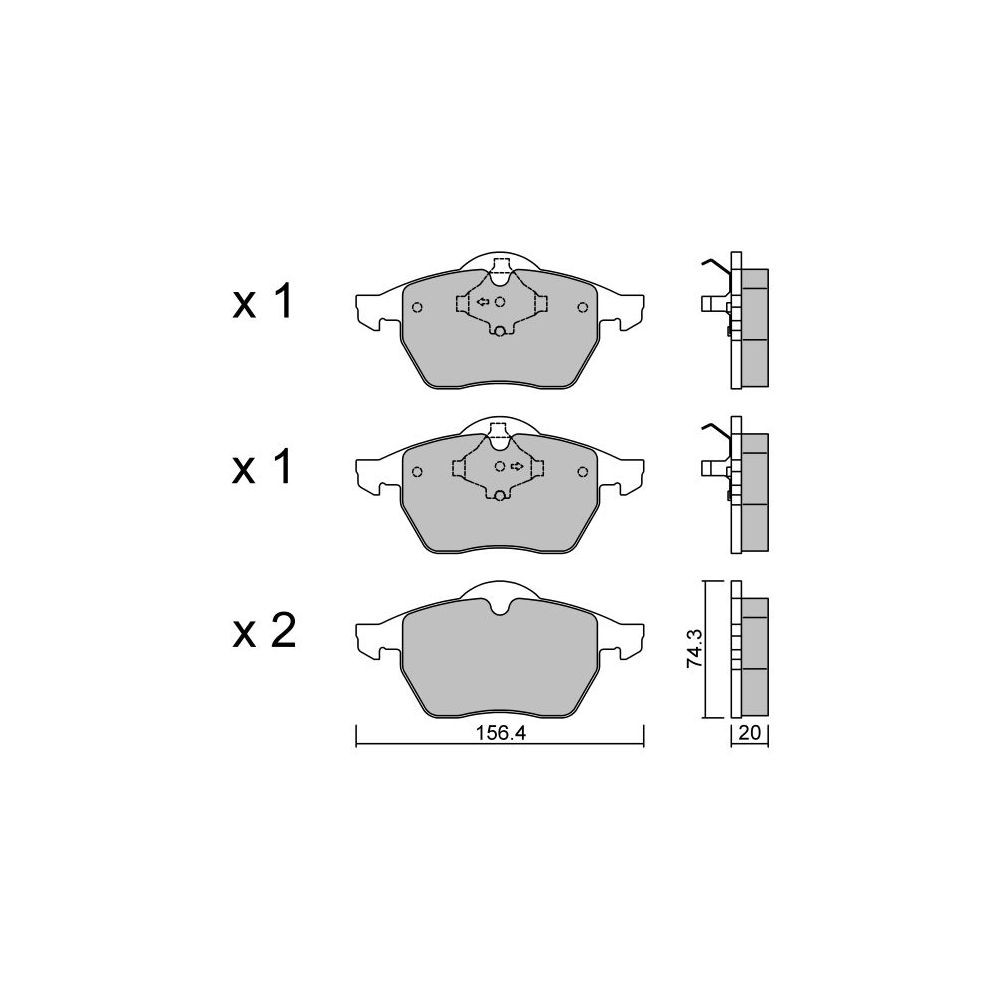 Pastilhas de travão dianteiras GT2i Club para AUDI A4 I (8D2, B5) 2.8 quattro 194hp 1994-11-01-2001-12-01Array
