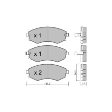 Pastillas de freno delanteras GT2i Club para KIA Magentis I (GD, MS)/ Optima/ Regal 2.5 V6 169cv 2001-05-01-