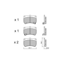 Pastillas de freno delanteras GT2i Club para MAZDA Demio (DW) 1.8 16V GT 128cv 1996-01-01-2003-07-01