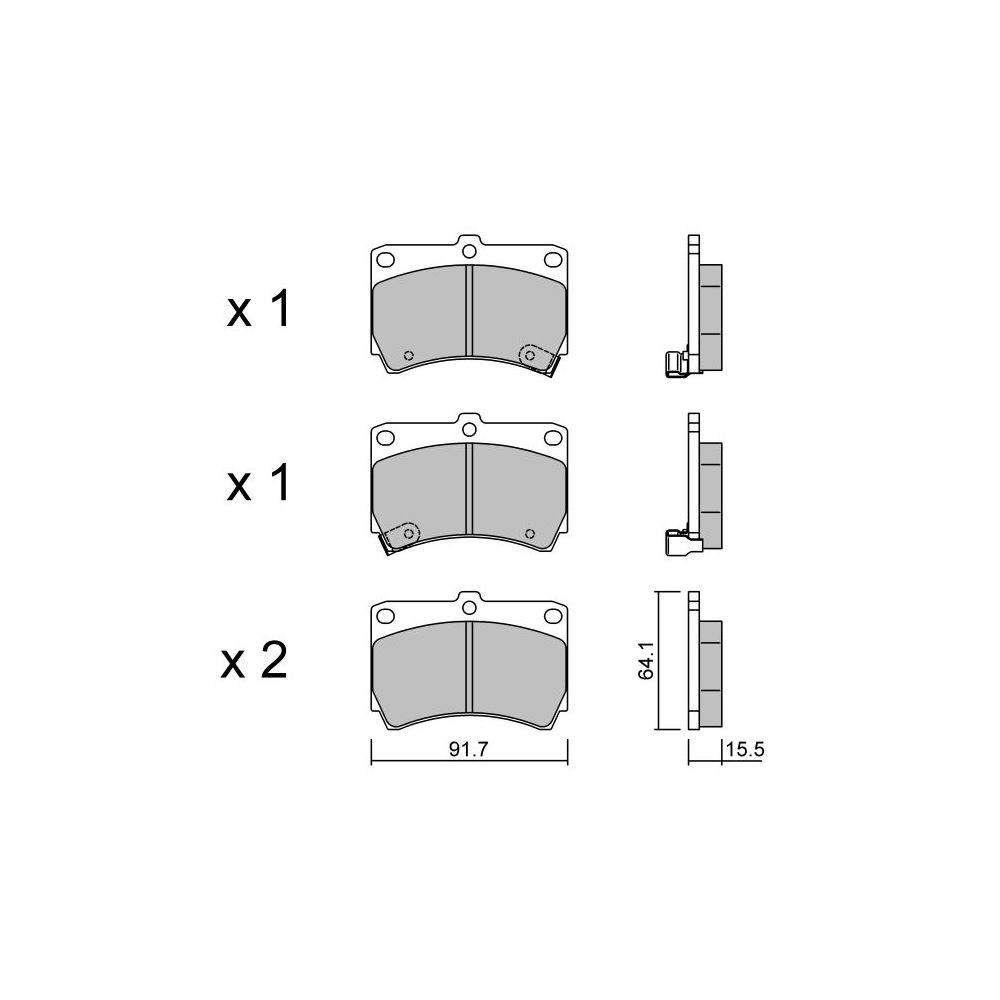 Pastilhas de travão dianteiras GT2i Club para MAZDA Demio (DW) 1.8 16V GT 128hp 1996-01-01-2003-07-01Array