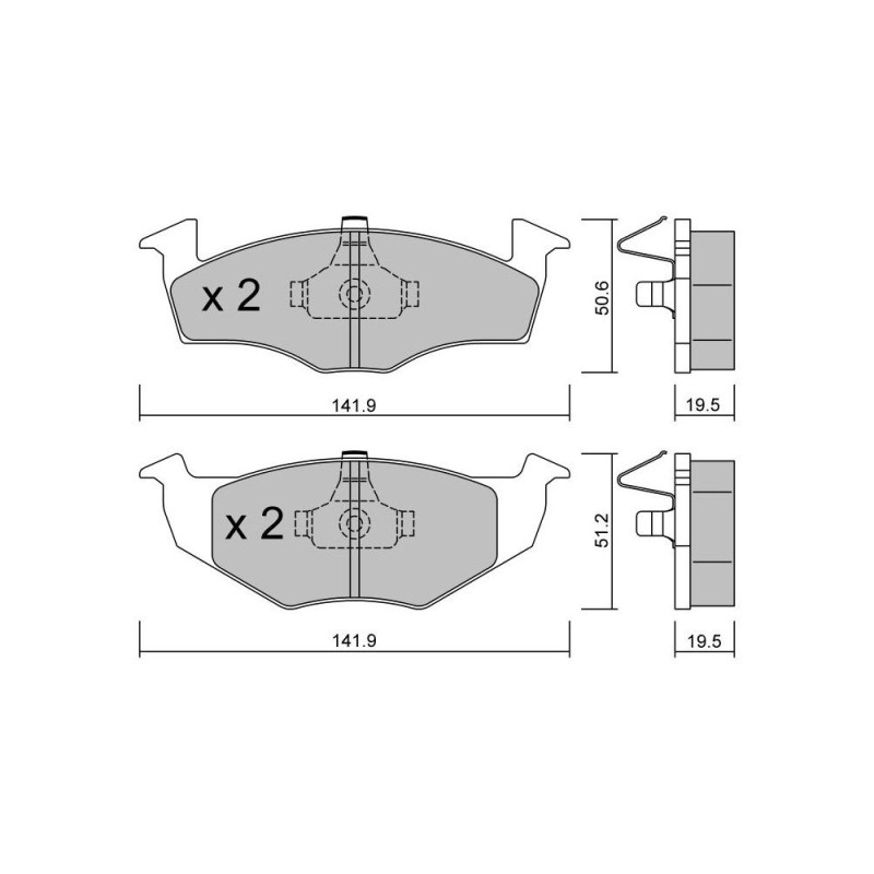 Pastilhas de travão dianteiras GT2i Club para SEAT Cordoba I (6K1, 6K2) 1.4 i 16V 101hp 1993-02-01-01-2002-10-01Array
