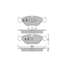Pastillas de freno delanteras GT2i Club para SAAB 9000 2.3 225cv 1985-04-01-1998-12-01