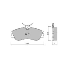 Pastilhas de travão dianteiras GT2i Club para PEUGEOT 306 Break (7E, N3, N5) 4.0 Sport 4x4 194hp 1993-05-01-2002-04-01