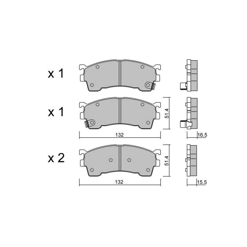 Pastilhas de travão dianteiras GT2i Club para MAZDA 626 V (GF) 2.0 136hp 1997-05-01-2002-10-01Array