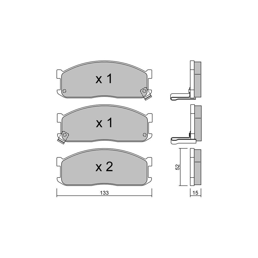 Pastilhas de travão dianteiras GT2i Club para KIA Bongo MPV / Space wagon 1.6 i 16V 4x4 111hp 2003-10-01-Array
