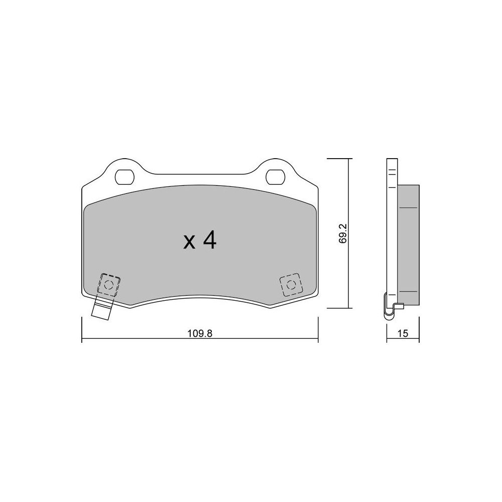 Pastillas de freno traseras GT2i Club para TESLA Model S (5YJS) EV AWD 785cv 2012-09-01-Array