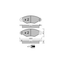 Pastilhas de travão dianteiras GT2i Club para RENAULT Kangoo I (KC0/1_) 1.6 16V 96hp 1997-08-01-