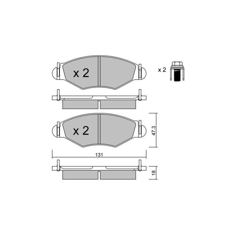 Pastillas de freno delanteras GT2i Club para PEUGEOT 206 1.1i, 1.4i, 1.6i, 1.9 D 1998-08 - Pinzas de freno Bosch Array