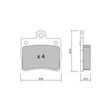 Pastillas de freno traseras GT2i Club para MERCEDES BENZ Classe C I (W202) C 230 (202.023) 150cv 1993-03-01-2000-05-01
