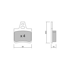 Pastillas de freno traseras GT2i Club para CITROEN XM I (Y3) 3.0 V6 24V 200cv 1989-05-01-1994-06-01