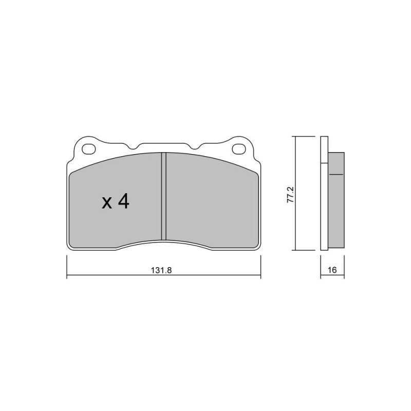 Pastilhas de travão dianteiras GT2i Club para RENAULT Megane IV 1.8 16V T RS 2017-22 - Pinças de travão BremboArray