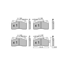 Pastilhas de travão dianteiras GT2i Club para PEUGEOT 807 (E) 3.2 JTS 241bhp 2002-06-01-