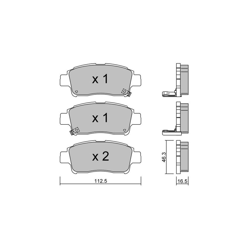 Pastillas de freno delanteras GT2i Club para TOYOTA Yaris I (_P1_)/ Echo 1.3 (SCP12_, NCP10_, SCP13_) 88cv 1999-04-01-2005-11-01Array