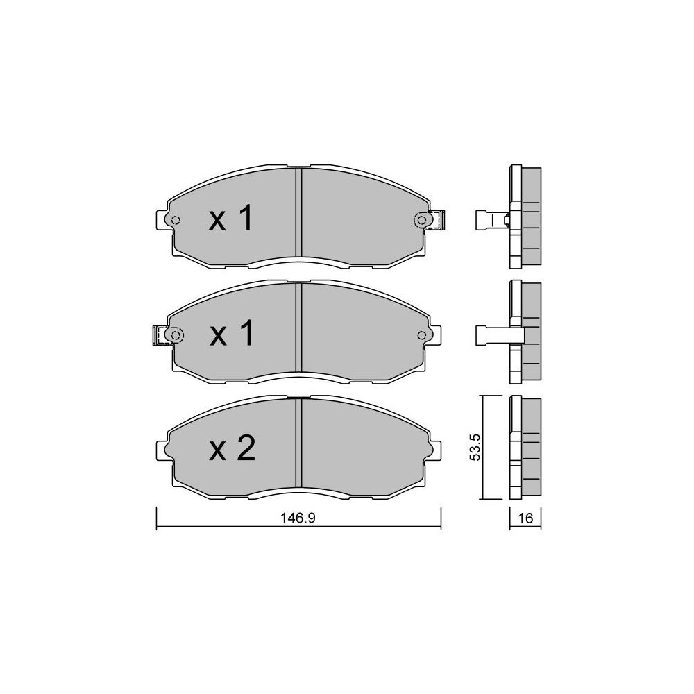 Pastillas de freno delanteras GT2i Club para HYUNDAI H-1/Starex MPV/Satellite/H200 2.2 Type-R (CH1) 213cv 1997-06-01-Array