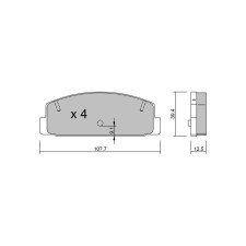 Pastillas de freno traseras GT2i Club para MAZDA 6 I Hatchback (GG) / Atenza 2.3 278cv 2002-08-01-2007-12-01