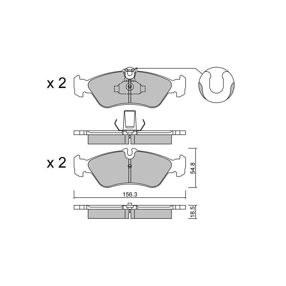 Pastillas de freno traseras GT2i Club para MERCEDES BENZ Classe G II (W463) G 36 AMG (463.230) 272cv 1989-09-01-Array