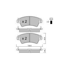 Pastilhas de travão dianteiras GT2i Club para PEUGEOT 206 CC (2D) 2.0 S16 136hp 2000-09-01-2008-12-01