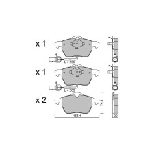 Pastilhas de travão dianteiras GT2i Club para AUDI A4 - Quattro (8E-8H) 1.8i 20V, 1.9 TDi, 2.0i TFSi 01-07 - Pinças de travão At