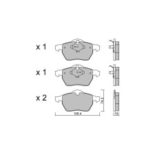 Pastillas de freno delanteras GT2i Club para VOLVO V70 II (285) R 2,5 T AWD 301cv 1999-11-01-2008-12-01