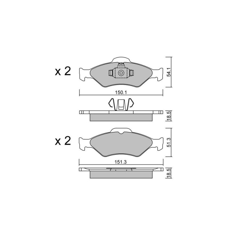 Pastilhas de travão dianteiras GT2i Club para FORD Fiesta IV (JA_, JB_) 1.4 i 16V 90hp 1995-08-01-2005-04-01Array