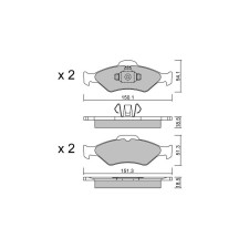 Pastillas de freno delanteras GT2i Club para FORD Fiesta IV (JA_, JB_) 1.4 i 16V 90cv 1995-08-01-2005-04-01