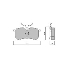 Pastilhas de travão traseiras GT2i Club para FORD Focus 2.0i 16V Turbo RS 1998-04 - Girling Brake Calipers