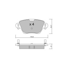 Pastillas de freno traseras GT2i Club para JAGUAR X-Type (X400) 3.0 V6 4WD 230cv 2001-03-01-2009-11-01