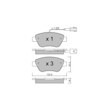 Pastillas de freno delanteras GT2i Club para FIAT Grande Punto (199_) 1.4 16V 153cv 2005-06-01-