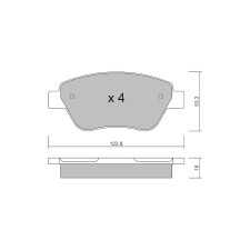 Pastilhas de travão dianteiras GT2i Club para FIAT Idea (350_) 1.4 16V 96hp 2003-12-01-