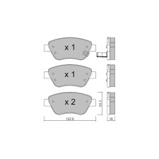 Pastilhas de travão dianteiras GT2i Club para OPEL Corsa D (S07) 1.4 (L08, L68) 120hp 2006-07-01-2014-08-01
