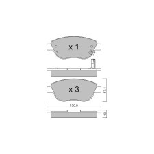Pastilhas de travão dianteiras GT2i Club para OPEL Corsa D (S07) 1.4 (312.AXF1A, 312AXF11, 312AXD1A) 141hp 2006-07-01-2014-08-01