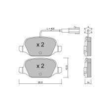 Pastilhas de travão traseiras GT2i Club para ABARTH 500C / 595C / 695C (312_) 1.4 (312.AXT1A) 191hp 2008-05-01-