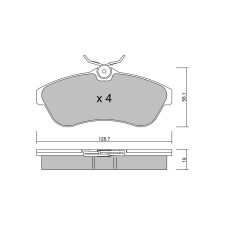 Pastilhas de travão dianteiras GT2i Club para CITROEN C2 1.6i 16V 106 cv 2003-17 - Girling Brake Calipers