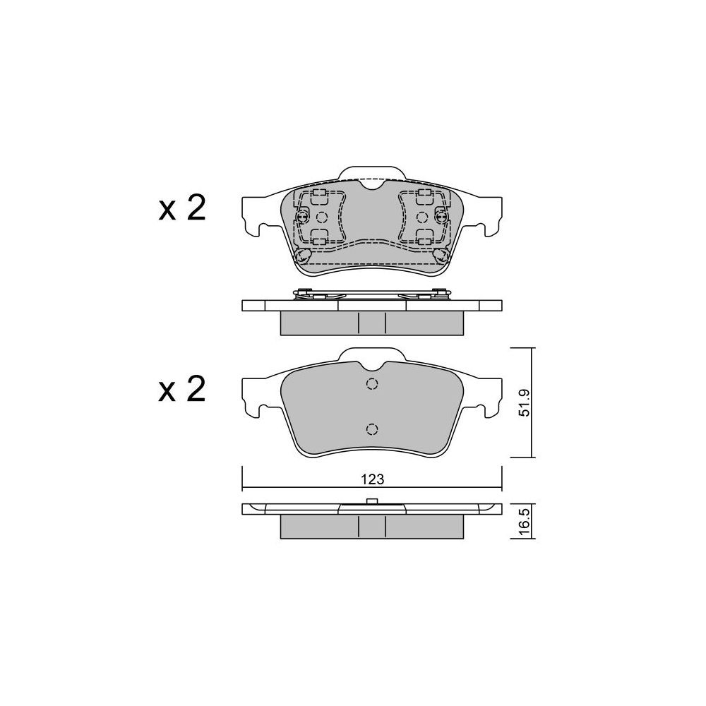 Pastilhas de travão traseiras GT2i Club para RENAULT Espace IV (JK0/1_) 3.5 V6 (JK00, JK0F, JK0P, JK0S, JK0W) 241hp 2002-11-01-Array