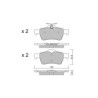 Pastillas de freno traseras GT2i Club para FORD Kuga II (DM2) / Escape 2.3 RS AWD 350cv 2012-07-01-