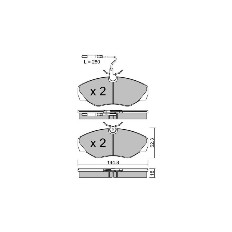 Pastilhas de travão dianteiras GT2i Club para RENAULT Espace III (JE0_) 3.0 V6 24V (JE0G, JE0R) 191hp 1996-11-01-2002-10-01Array