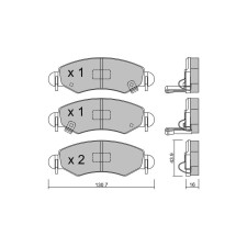 Pastillas de freno delanteras GT2i Club para SUZUKI Ignis II (MH) 1.5 4x4 (RM415) 100cv 2003-09-01-