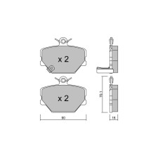 Pastilhas de travão dianteiras GT2i Club para SMART Fortwo 0.6i/0.7i Turbo, 0.8 CDi, 1.0i, 1.0i, 1.0i T 98-14 - Pinças de travão