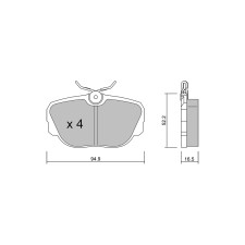 Pastillas de freno traseras GT2i Club para LAND ROVER Discovery II (L318) 4.6 4x4 229cv 1998-11-01-2004-09-01