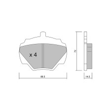 Pastillas de freno traseras GT2i Club para LAND ROVER Defender I Cabrio (L316) 4.0 V8 4x4 185cv 1990-08-01-2016-02-01