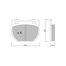 Pastillas de freno delanteras GT2i Club para LAND ROVER Defender I SW (L316) 2.8 4x4 191cv 1990-08-01-2016-02-01