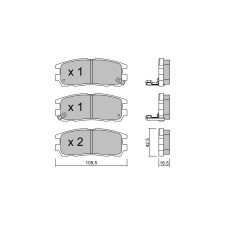 Pastillas de freno traseras GT2i Club para OPEL Frontera A (U92) 3.5 V6 24V (UBS26D, UBS26G) 215cv 1992-03-01-1998-10-01