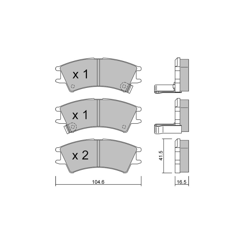 Pastilhas de travão dianteiras GT2i Club para HYUNDAI Atos (MX)/ Amica/ Atoz 1.6 108hp 1997-01-01-2015-07-07-01Array