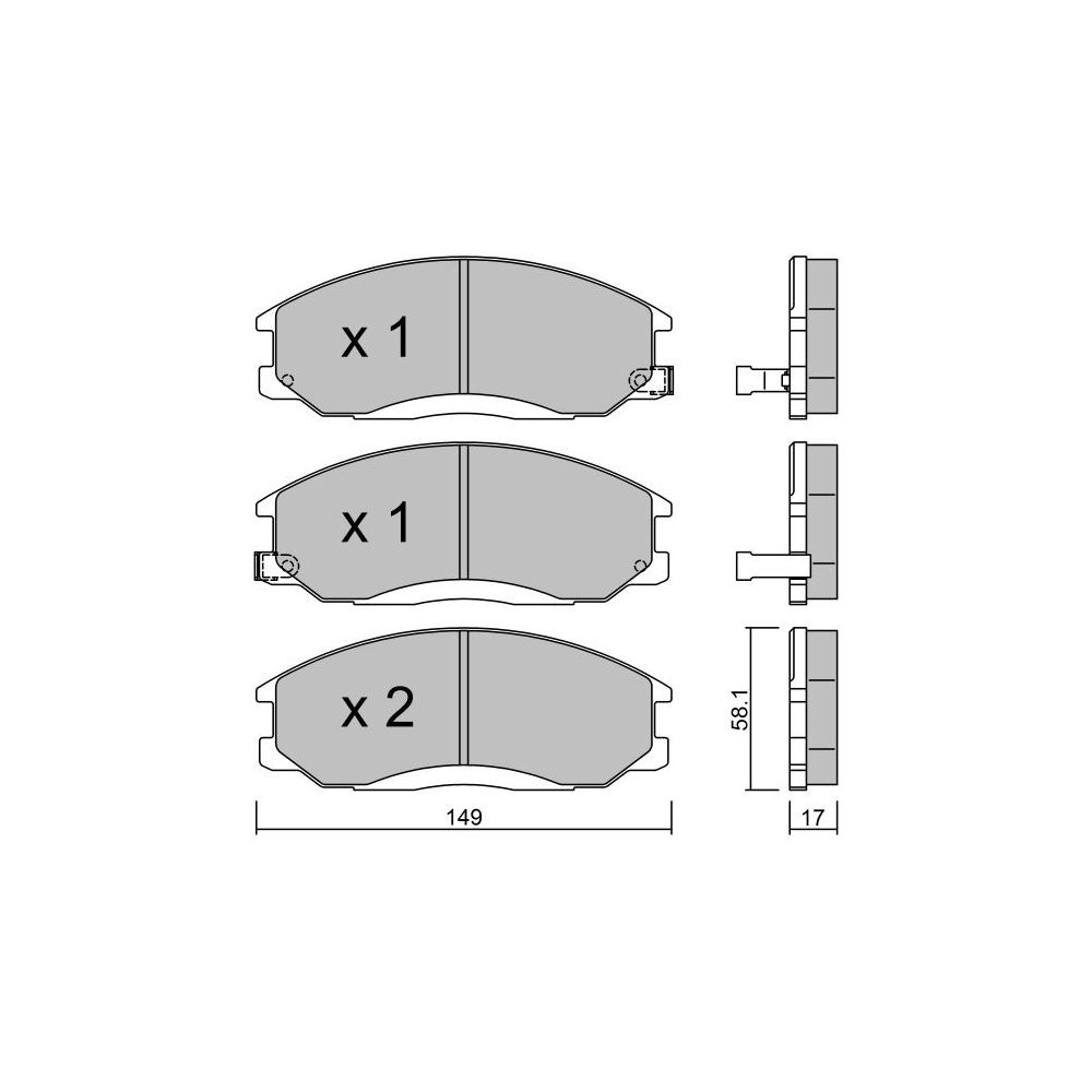 Pastilhas de travão dianteiras GT2i Club para HYUNDAI H-1/Starex MPV/Space wagon (A1)/Satellite/H200 3.5 211hp 1997-06-01-Array