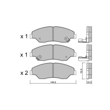 Pastillas de freno delanteras GT2i Club para KIA Retona (CE) 2.0 i 16V 128cv 1999-06-01-2001-12-01