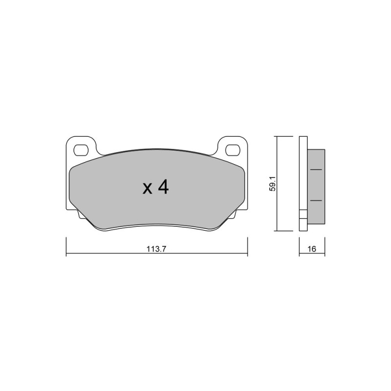Pastilhas de travão dianteiras GT2i Club para LOTUS Exige 1.8i 16V Cup 240-260 2003-21 - AP Racing Brake CalipersArray