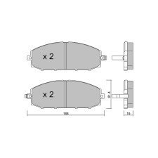 Pastilhas de travão dianteiras GT2i Club para NISSAN Patrol GR V Wagon (Y61)/ Safari 4.8 259bhp 1997-06-01-