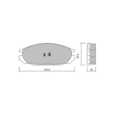 Pastillas de freno traseras GT2i Club para NISSAN Patrol GR IV (Y60, GR) 1982-01-01-1998-02-01